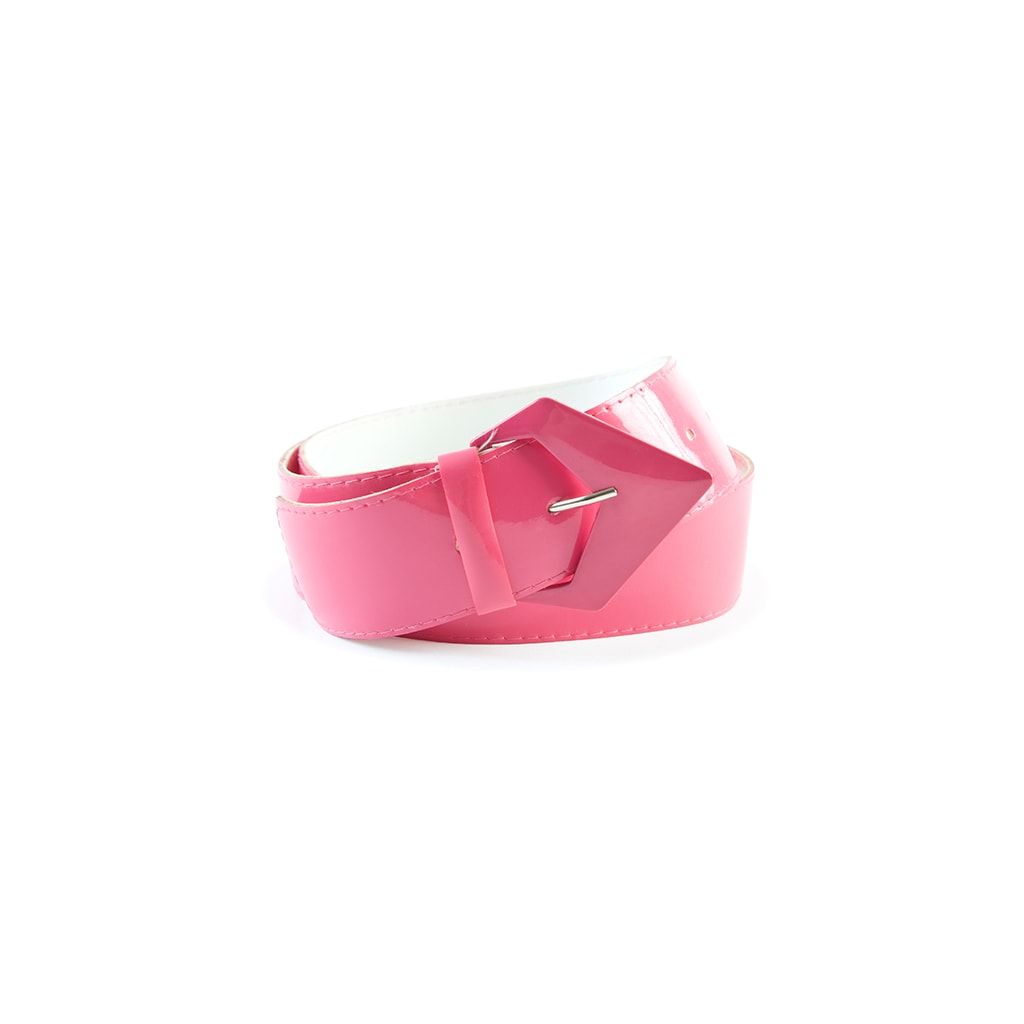 Pink Patent Leather Belt