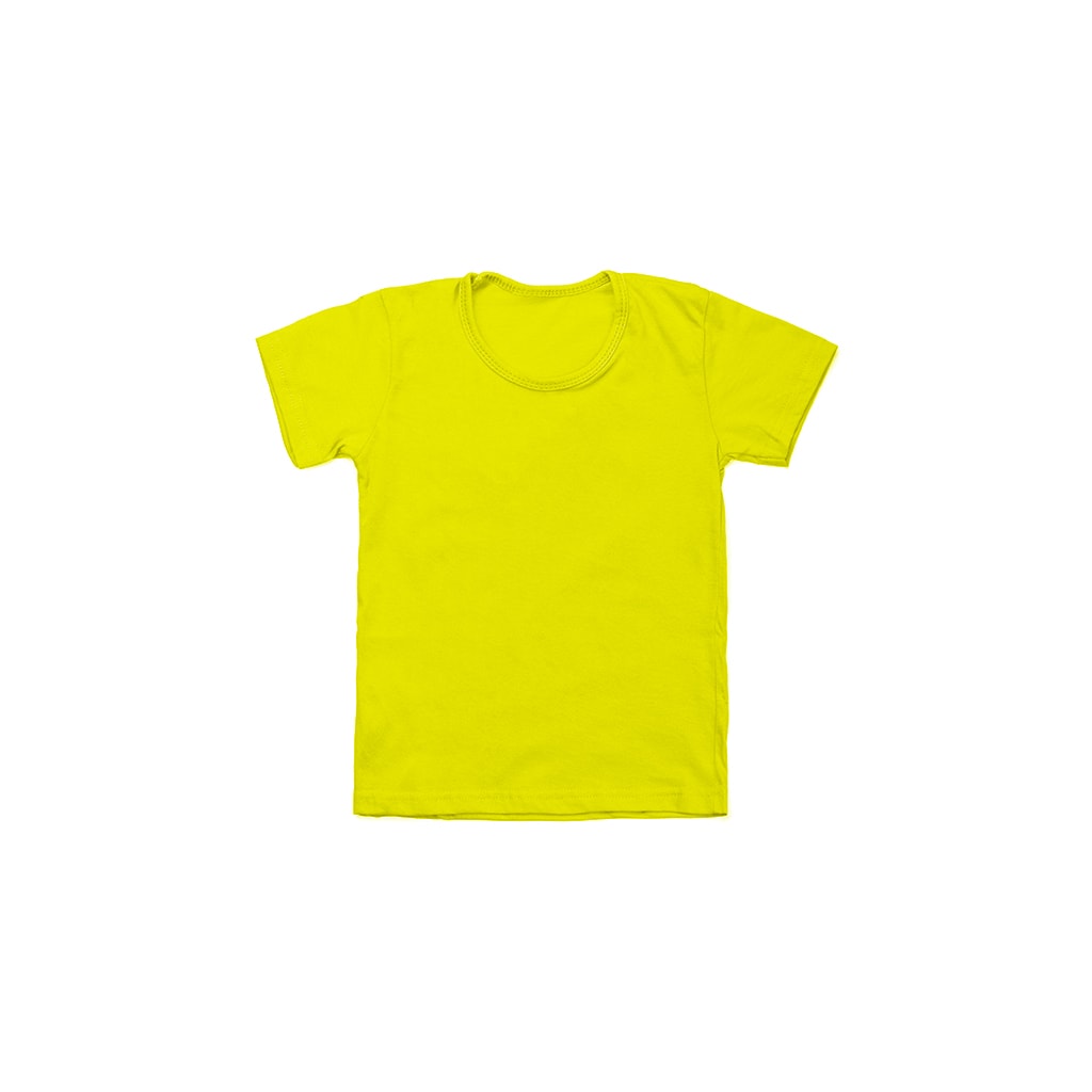 Camiseta básica para niños en amarillo.