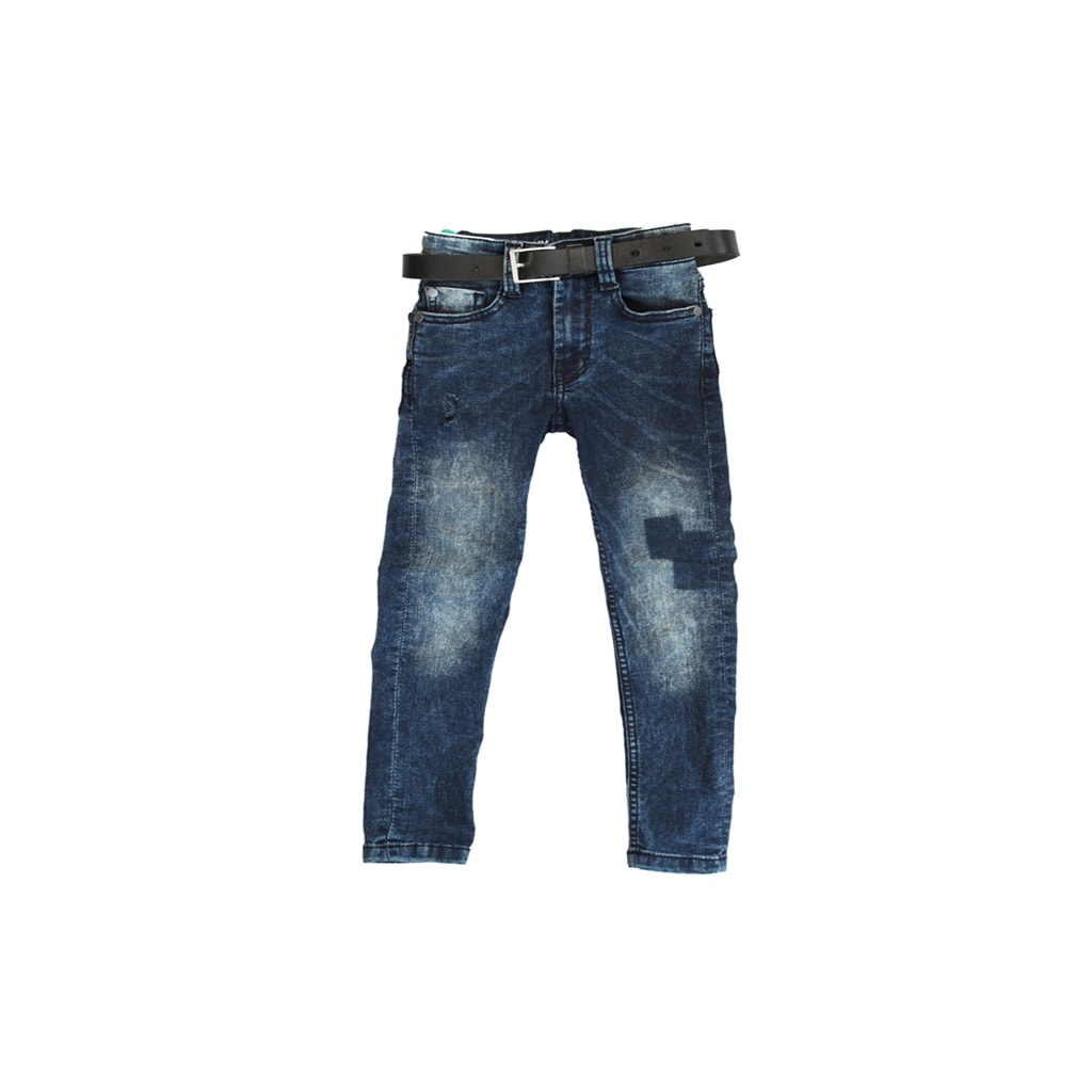 Patched Distressed Jeans
