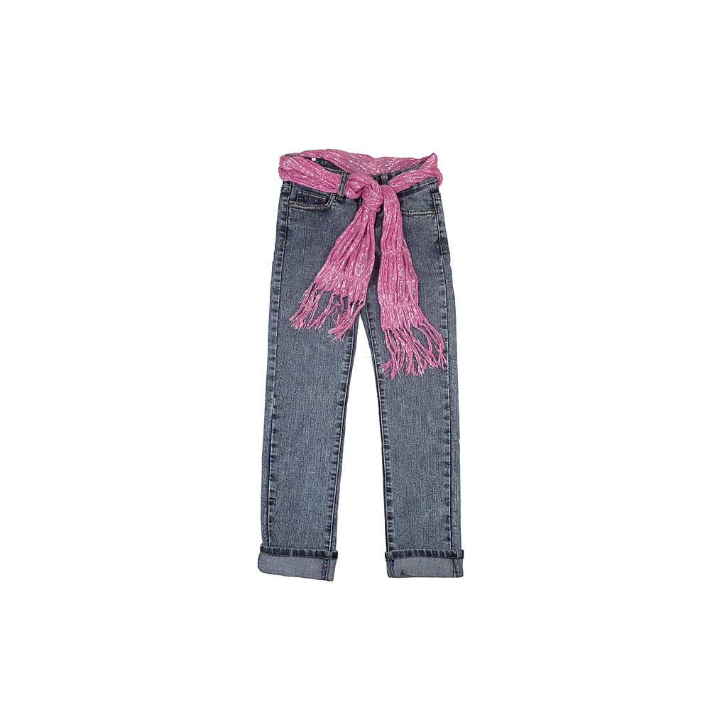 Pink Scarf Jeans
