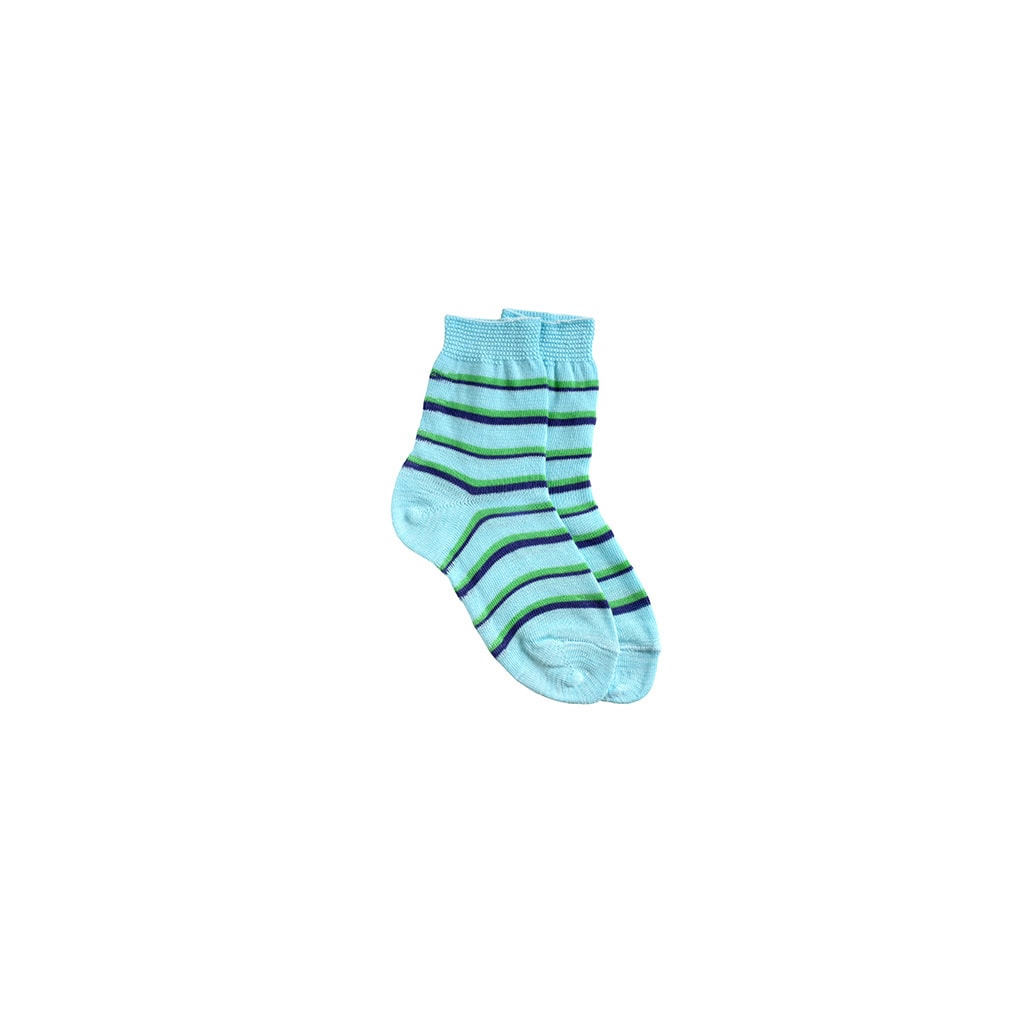 Gestreifte Socken in Aqua