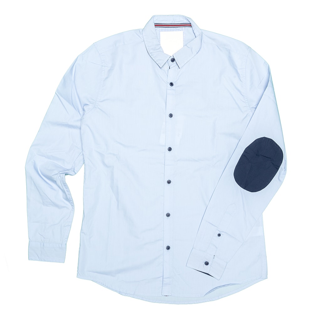 Chemise boutonnée à patch coudé