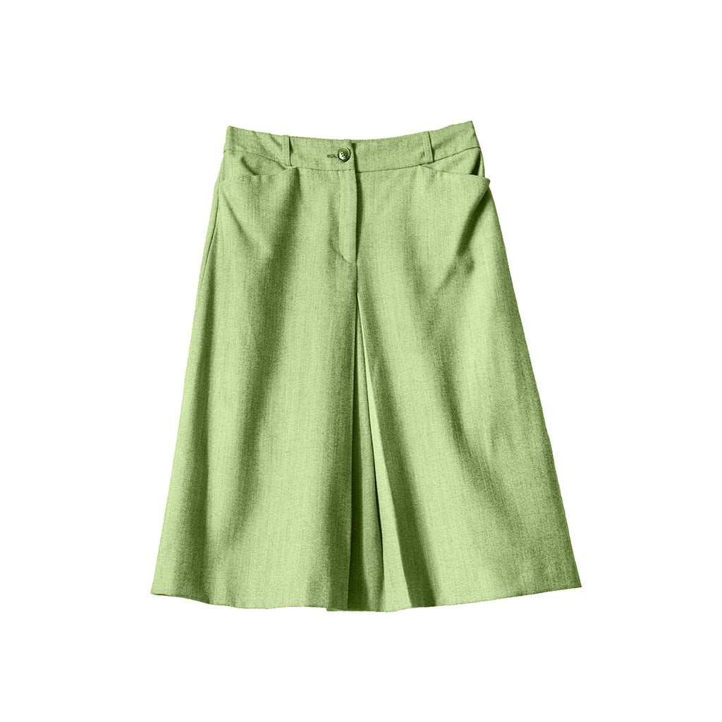 Buy green Plain Front Skirt