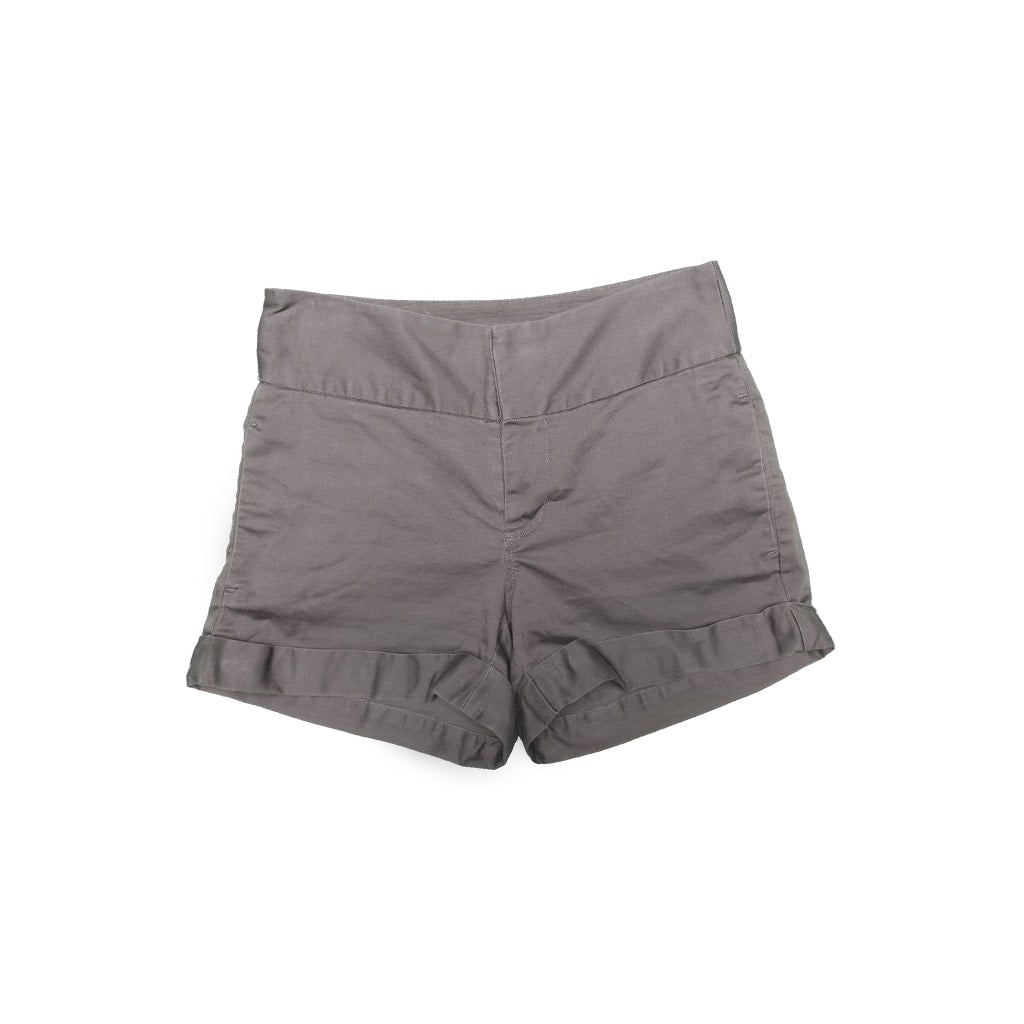 Buy grey Plain Front Shorts