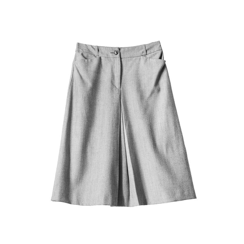 Buy grey Plain Front Skirt