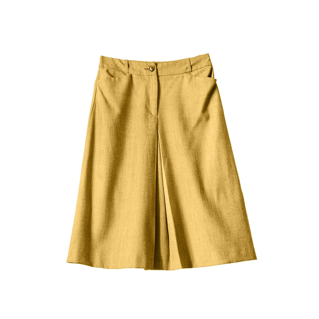 Buy yellow Plain Front Skirt
