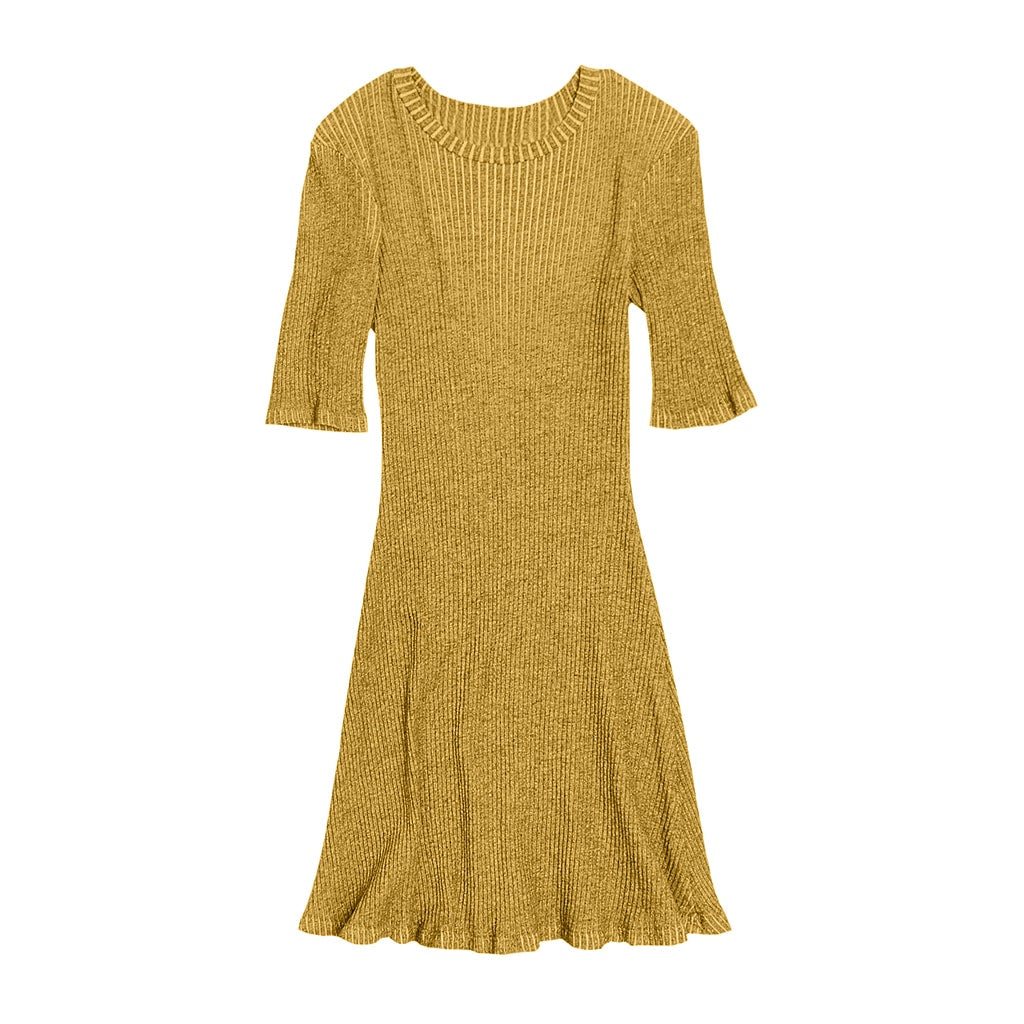 Comprar amarillo Vestido suéter con opciones