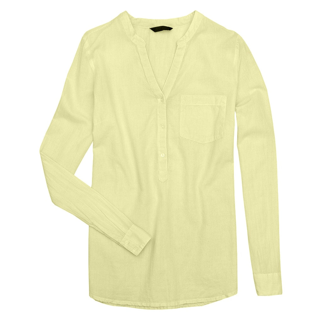 Comprar amarillo Blusa abotonada con opciones